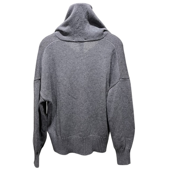 Alex Mill Women’s Gray Cotton Wool Aiden Hooded Knit Sweater XL - Picture 5 of 12